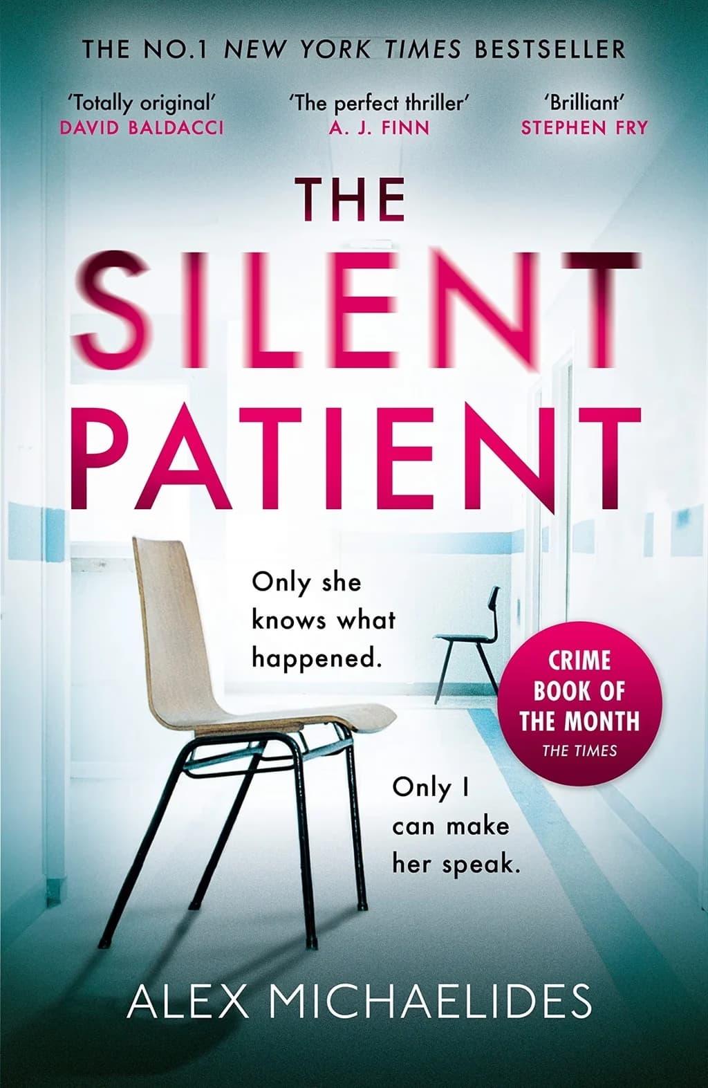Book cover for The Silent Patient by Alex Michaelides